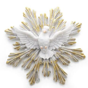 Imagem de Imagem Divino Espírito Santo Adorno de Parede Resina 16 cm - Amém Deco