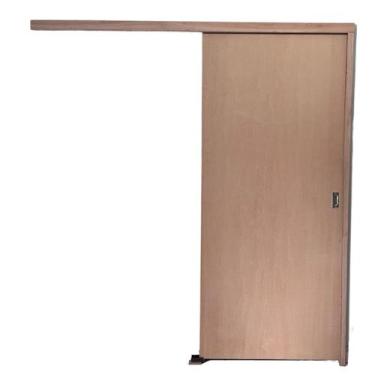 Imagem de Porta lisa de correr 210x110 com kit madeira completa - Riva Portas