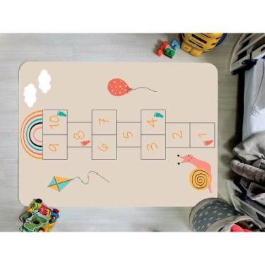 Imagem de Tapete Infantil Emborrachado Antiderrapante Divertido 90cmx125cm Amare
