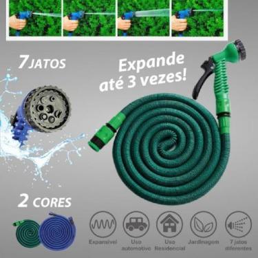 Imagem de Mangueira Mágica Expansível 22 Metros com Esguicho Verde - MANGUEIRA M