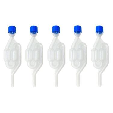 Imagem de Kit 05 unidades Airlock Válvula Tipo S Air Lock Para Fermentação Cerve