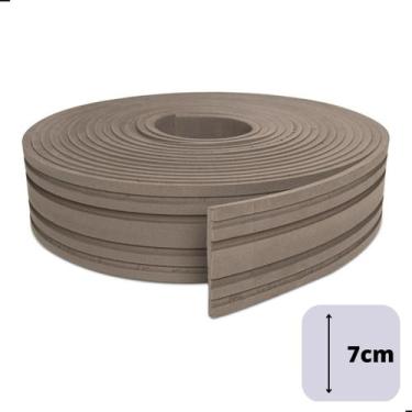 Imagem de Roda Meio Boiserie Moldura Eva Autocolante 7cm 10 MT Marrom - Nova Mol