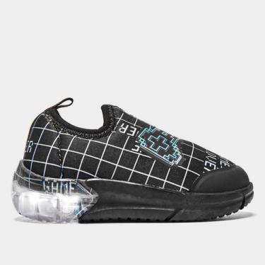 Imagem de Tênis Infantil Bibi Space Com Led Menino, Preto, 20