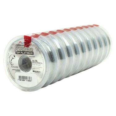 Imagem de Kit 10 Linhas Monofilamento Mazzaferro Dourado Top Platinum 0,50mm 36,