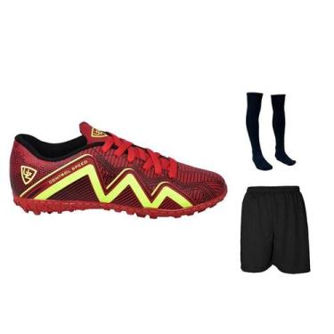 Imagem de Chuteira Society Control Speed Adulto Juvenil Sosaite Gramado Sintétic