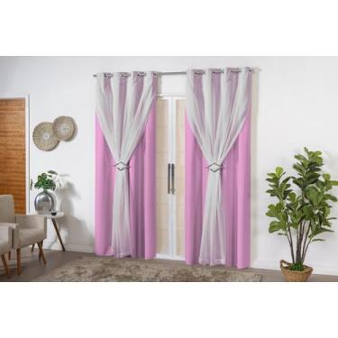 Imagem de Cortina Blackout PVC (plástico) com VOIL e PRESILHA para Sala ou Quart
