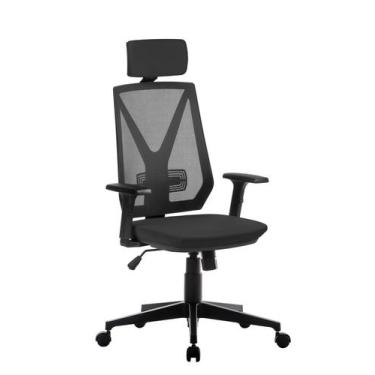 Imagem de Cadeira Escritório Presidente Home Slita Backsystem Rhodes com Apoio d