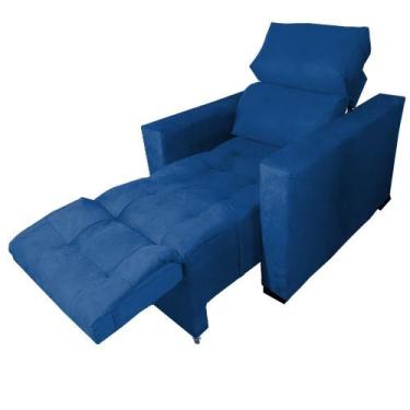 Imagem de Poltrona do Papai Retrátil e Reclinável Madri Marinho - Beatriz Decor