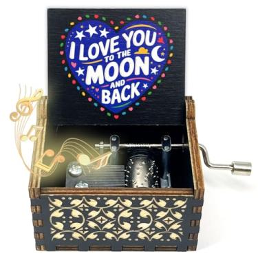 Imagem de ukebobo Caixa de presente de música I Love You to The Moon, U R My Sunshine, presente romântico, aniversário, dia dos namorados, casamento para namorado namorada marido esposa-558