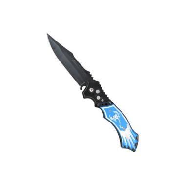 Imagem de Canivete Automático Azul com Clip 4" - Marcas