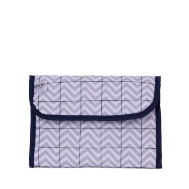 Imagem de Porta Fralda Lenço Umedecido Pomada Bebê Luma Baby,  Chevron cinza com