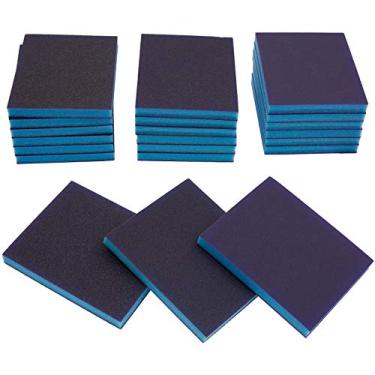 Imagem de BokWin 18 peças de esponja de lixa 100 grãos / 120 grãos / blocos de lixa de 220 grãos, kit de esponja de areia lavável e reutilizável (grau médio, grau fino, grau superfino)