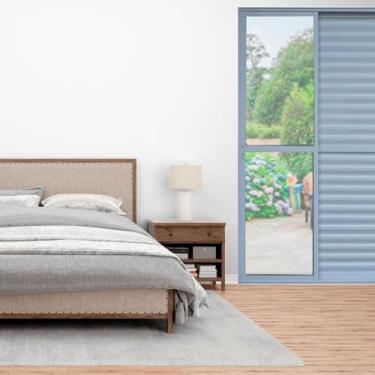 Imagem de Porta Balcão 3 Folhas Alumínio 2,10 X 1,20 com Fechadura Branco