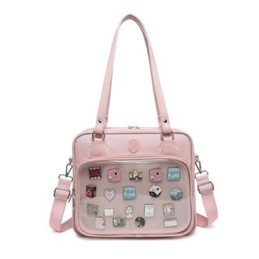 Imagem de CHERRY SAUCE Bolsa Oxford Ita Bolsa tiracolo bolsa carteiro mochila multiuso pinos display, rosa, Utilitário