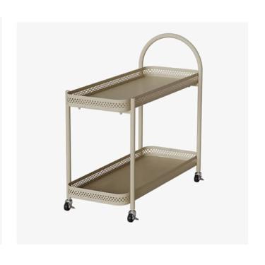 Imagem de Plant Stand Indoor Outdoor，Mobile Flower Rack，Storage Rack，Floor-Standing Glower Rack，Simple Plant Stand，Tier Plant Stand With Wheels，for Living Room Balcony Garden(Beige)