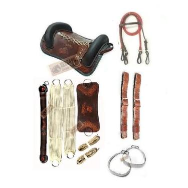 Imagem de KIT 11x peças Basto Sela Arreio CAVALO Crioulo Laço Comprido - SELARIA