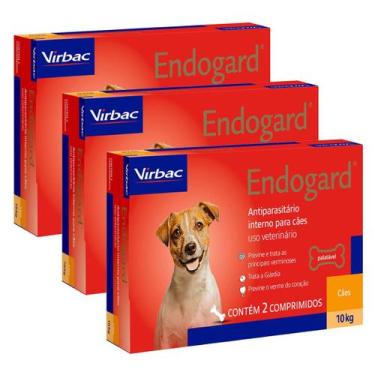 Imagem de 3un. Endogard Cães 10Kg Cx. 2 Comprimidos Virbac