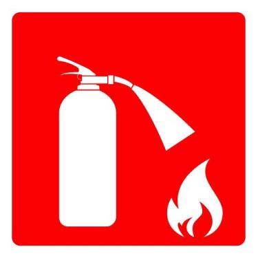 Imagem de Kit 2 Placa PS Extintor de Incendio 22x22cm Seguranca - Best