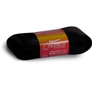 Imagem de Fita de Cetim 38MM 10M Preto - Fitas Cinderela