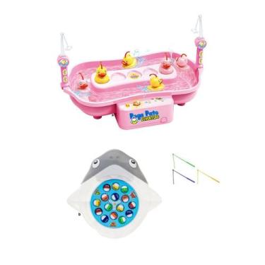 Imagem de Kit: Pega Pato, na água de verdade!! + Pescaria no tubarão divertida -