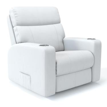 Imagem de Poltrona do Papai Reclinável Elétrica Em Couro Bovino - Modelo Eames D