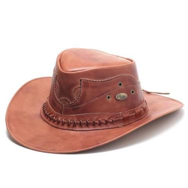Imagem de Chapéu Country de Couro Cowboy Rodeio Americano - Sertão, Pinhao, G
