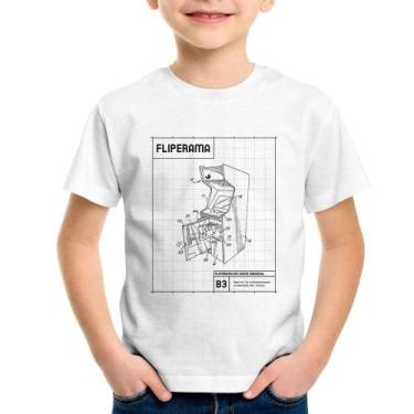 Imagem de Camiseta Infantil Fliperama - Foca na Moda, Branco, 2