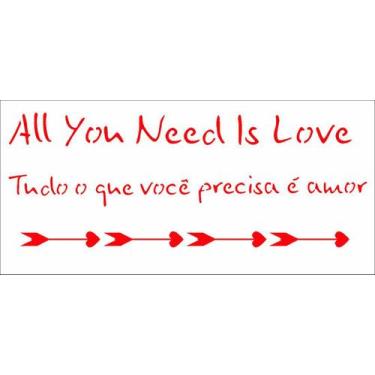 Imagem de Stencil Simples Frase Amor 2322 7x15 Opa