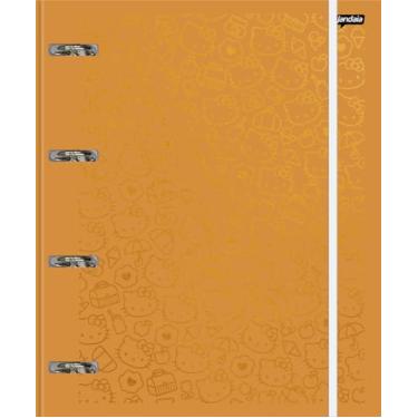 Imagem de Caderno Argolado College CD 80 Fls Hello Kitty Capa Dourada FSC - Jandaia