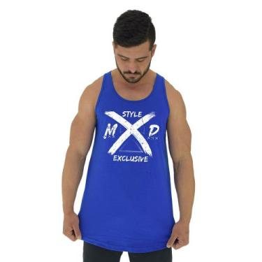 Imagem de Regata Longline Estampada Masculina MXD Conceito Style Exclusive, Azul