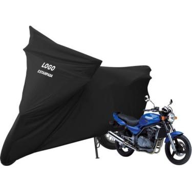 Imagem de Capa Protetora Para Moto Kawasaki ER 5 Não Risca Pintura - Mz, Preta