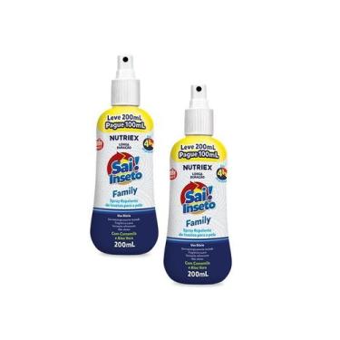 Imagem de Kit 2 Repelente Spray Sai Inseto Family 200ml  - Nutriex