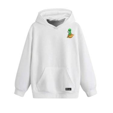 Imagem de Blusão Moletom Canguru Saturno Et Infantil Personalizado com Capuz e B