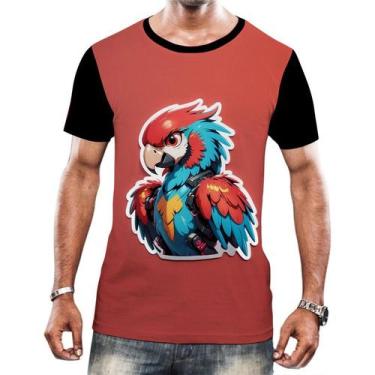Imagem de Camiseta Camisa Tshirt Animais Cyberpunk Arara Aves HD 1 - Enjoy Shop,