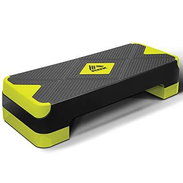 Imagem de RBX Ajustável Aeróbico Fitness Stepper com 2 Níveis e Superfície Antiderrapante, Black/Volt