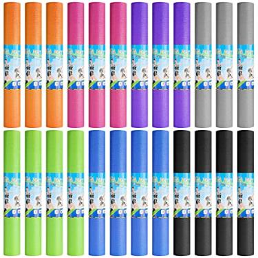 Imagem de 24 peças de tapete de ioga de 3 mm de espessura, 162 x 61 cm, tapete de treino antiderrapante, fitness para mulheres, crianças, academia, casa, ioga, pilates, material resistente e fácil de limpar