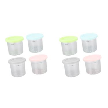 Imagem de Substituição do Recipiente de Sorvete, 8 Peças Azul Cinza Verde Sorveteira Capacidade de 600ml para Nc300s