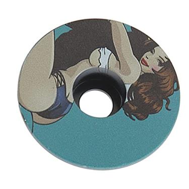 Imagem de Bike Headset Cover, Aluminum Alloy Waterproof Rustproof Bicycle Headset Top Cap with PVD Vacuum Coating for Mountain Bike Road Bike