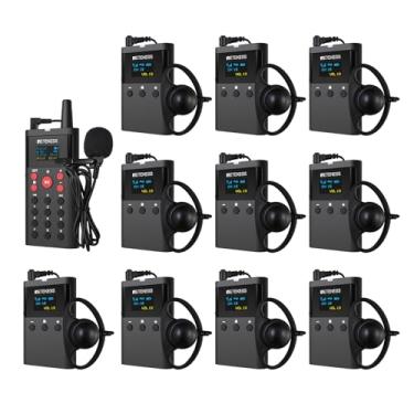 Imagem de Retekess Sistema de guia turístico sem fio TT127, sistema de guia turístico automatizado, 200 m, suporta 41 idiomas, 16 GB de armazenamento, sistema de explicação dupla para atividades turísticas (1