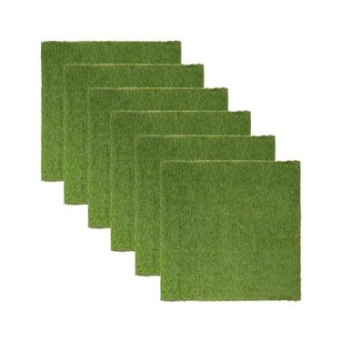 Imagem de Superior Conjunto de tapete de grama artificial para área interna/externa, grama sintética para quintal, playground, pátio, treinamento de cães, gramado sintético, decoração de chão, fundo de