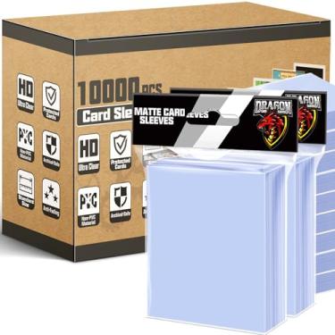 Imagem de Kitoyz Capas para cartas de 10000 contagens para cartas colecionáveis, mangas macias penny, capas transparentes para cartões de beisebol, adequadas para cartas esportivas, futebol, MTG, cartas de jogo