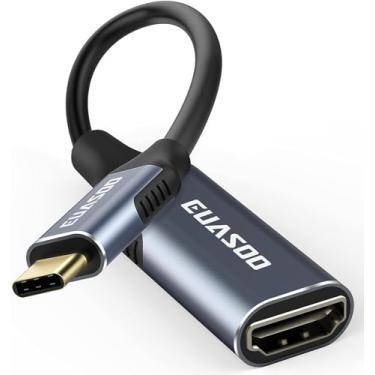 Imagem de OBERSTER Adaptador USB C para HDMI 4K, USB tipo C para HDMI 4K para transferência de vídeo e áudio, compatível com tablets, laptop, Windows, notebook, PC, adaptador USB tipo C para HDMI