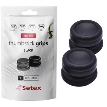 Imagem de Setex- Gecko Grip, 2 capas de punho de polegar de alta elevação, para PlayStation PS5, PS4, Xbox One, Switch Pro, Steam Deck, stick analógico microestruturado antiderrapante Thumbstick Thumbstick