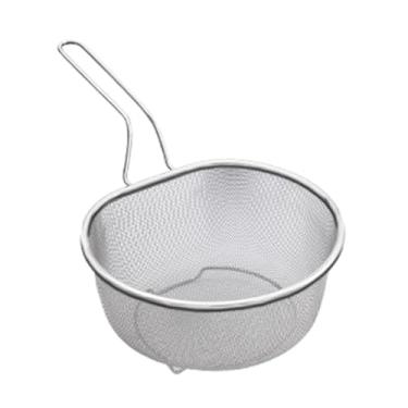 Imagem de Gralara Filtro de panela quente, peneira de alimentos com alça, ferramenta de cozinha para fritar, rede de fritura de aço inoxidável, cesta para fritar, Malha Fina de 21 Cm
