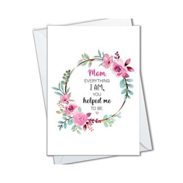 Imagem de The Cardtel | Cartão de aniversário sentimental para mãe, cartão doce para mamãe, presente de dia das mães exclusivo para mamãe, Everything I Am You Helped Me To Be (Everything I Am)