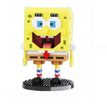 Imagem de Bloco De Montar Bob Esponja Brinquedo Construção 694 pçs - Balody