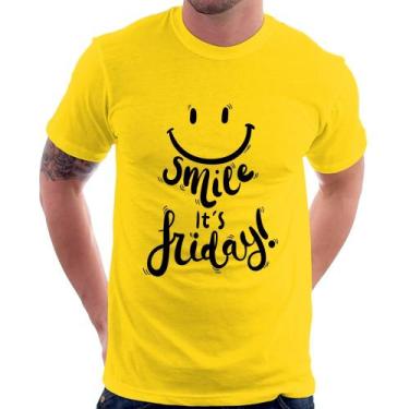 Imagem de Camiseta Smile, It's Friday! - Foca na Moda, Amarelo, GG