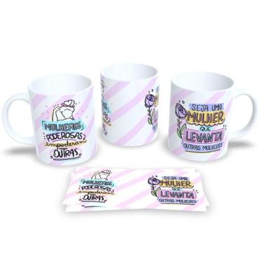Imagem de Canecas de Porcelna Personalizadas dia Internacional da Mulher 8 de Ma