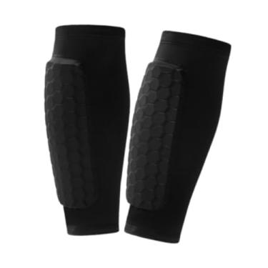 Imagem de oshhni Soccer Shin Guard de futebol com manga de futebol elástico macia tampa da perna para esportes ao ar livre Treinamento de softbol de basquete, Xl