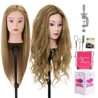 Imagem de Cabeça de Manequim Neverland Beauty & Health - Cabelo Humano 70cm